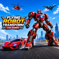 Juego De Autos Transformables Robot Volador