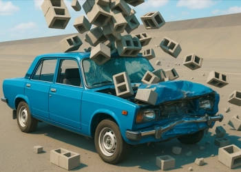 Auto Kokkupõrke Test: Hülgatud Linn mängu ekraanipilt