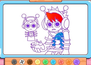 Coloring Book: Sprunki Horror Oren game screenshot