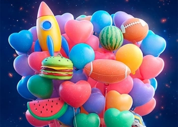 Fusión 3D - Combina 3 Globos captura de pantalla del juego